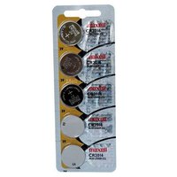 Maxell Lithium Button Cell Battery Cr2016 3V Pack 5 Batteries