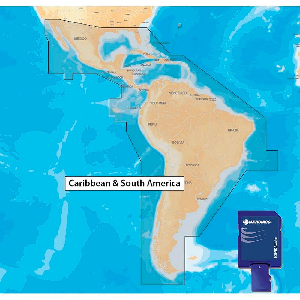 Cartographie Navionics Navionics+ 3xg Central South America Msd 