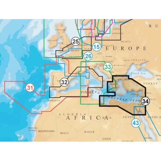 Cartographie Navionics Platinum+ Xl3 Mediterranean East 
