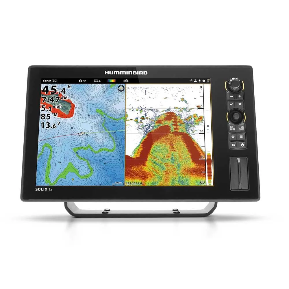 Humminbird Solix 12 Chirp GPS With Transducer And Chart Black, Waveinn