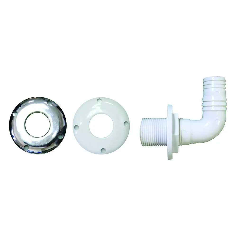 Nuova-rade Thru-hull Elbow 90 Chrome Plated Cap 