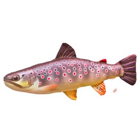 Gaby The Brown Trout Mini Pillow