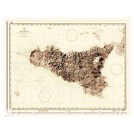 Istituto idrografico Sicília Històrica Nd Mapa Isla