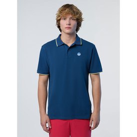 North sails Polo à Manches Courtes Collar W Striped In Contrast
