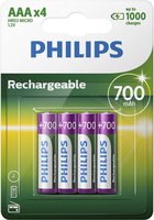Philips 可充电电池 R03B4A70 Aaa 700Mah Pack4