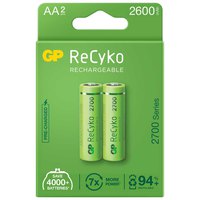 Gp batteries ReCyko LR06 2600mAh AA Rechargeable Batteries 2 Units