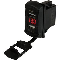 Sea-dog line Double USB Rocker Switch Style Voltmeter With Hidden Display