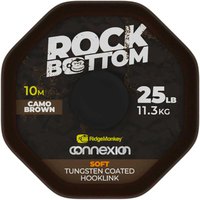 ridgemonkey-karpfiske-linje-connexion-rock-bottom-tungsten-soft-coated-hooklink-20-m