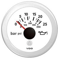VDO View Line 0-25Bar 10-184Ohm Double Scale Engine Oil Pressure Instrument